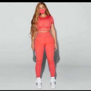 Ivy park "Drip 2" pink tights small beyonce